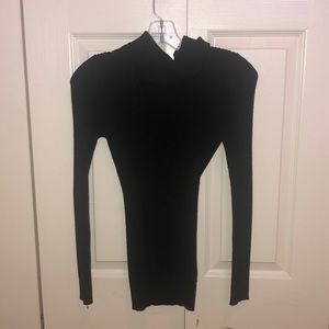 black turtleneck sweater